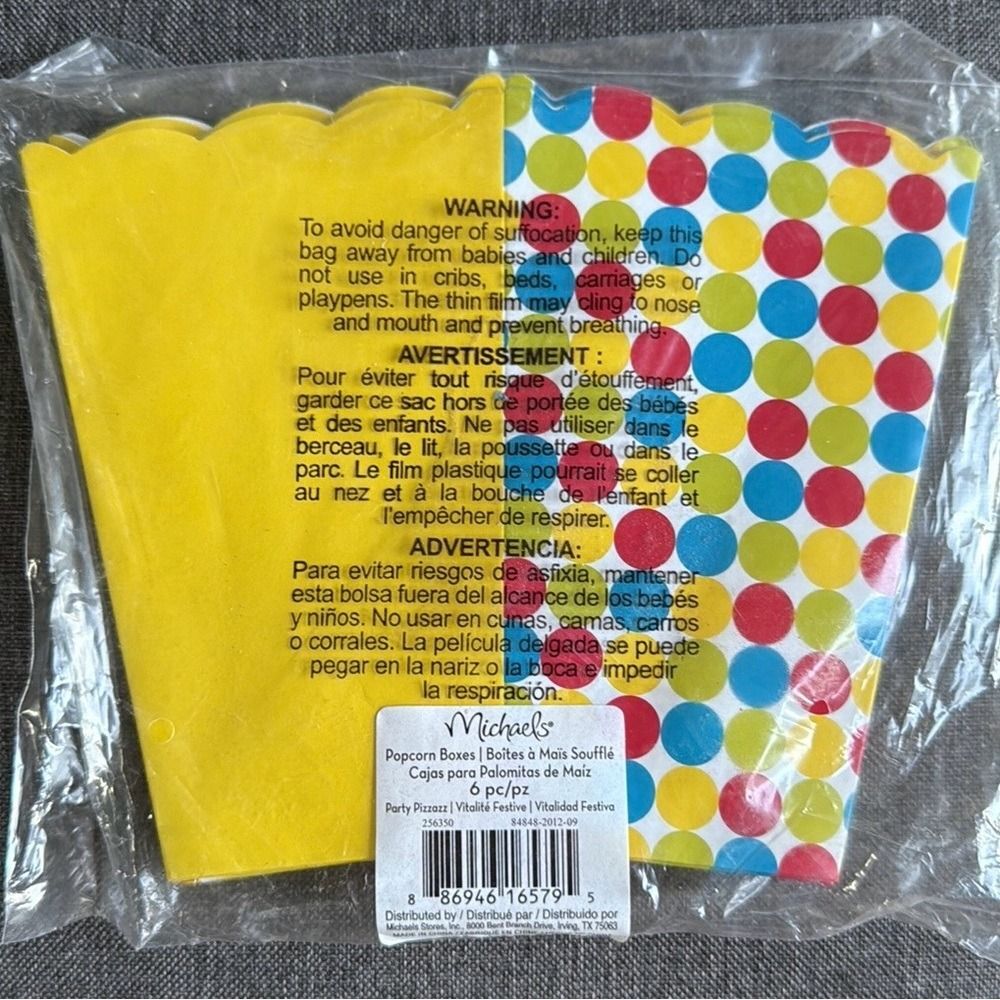 Popcorn Boxes Pack of 6